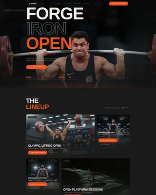Weightlifting Event Registration Landing Page Template