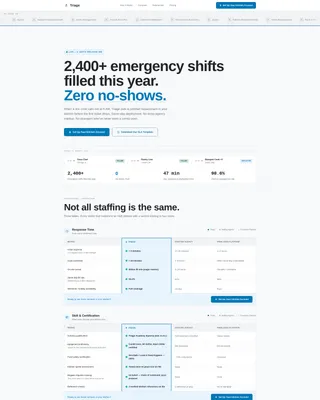 School Emergency Staffing Landing Page Template