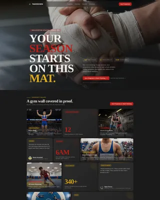 Wrestling Academy Landing Page Template