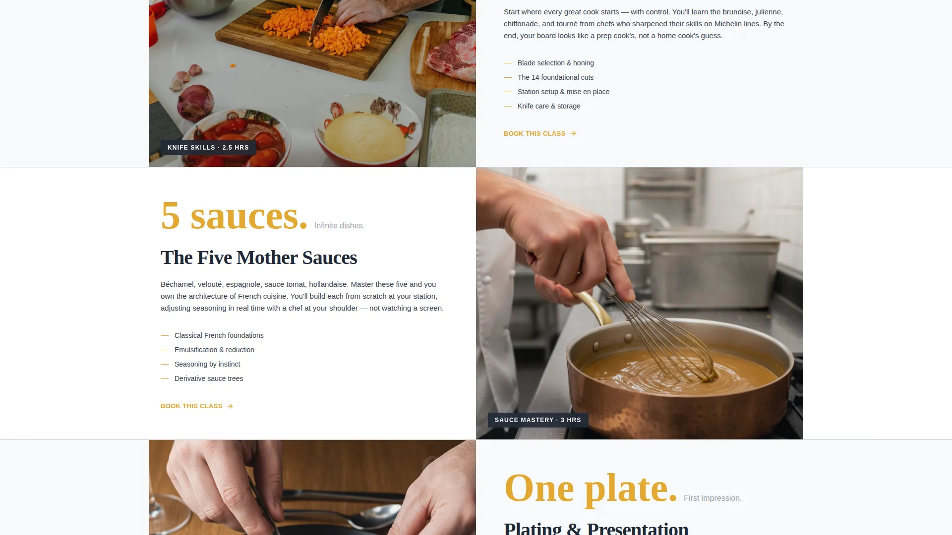 Cooking School Free Estimate Landing Page Template