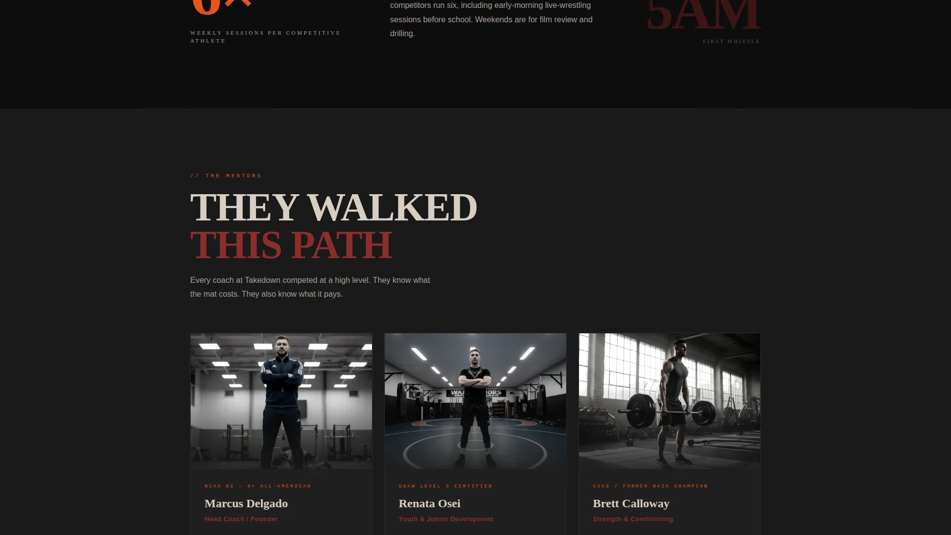Fierce Wrestling Academy Landing Page Template
