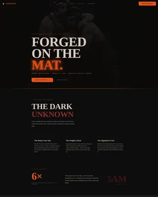 Fierce Wrestling Academy Landing Page Template
