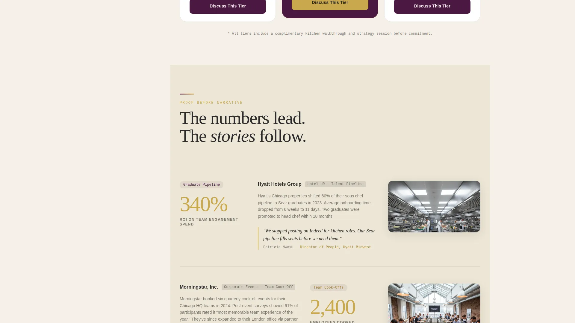 Culinary School Partnership Landing Page Template