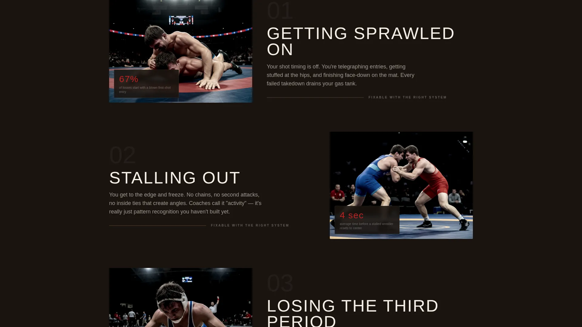 Wrestling Coaching Landing Page Template