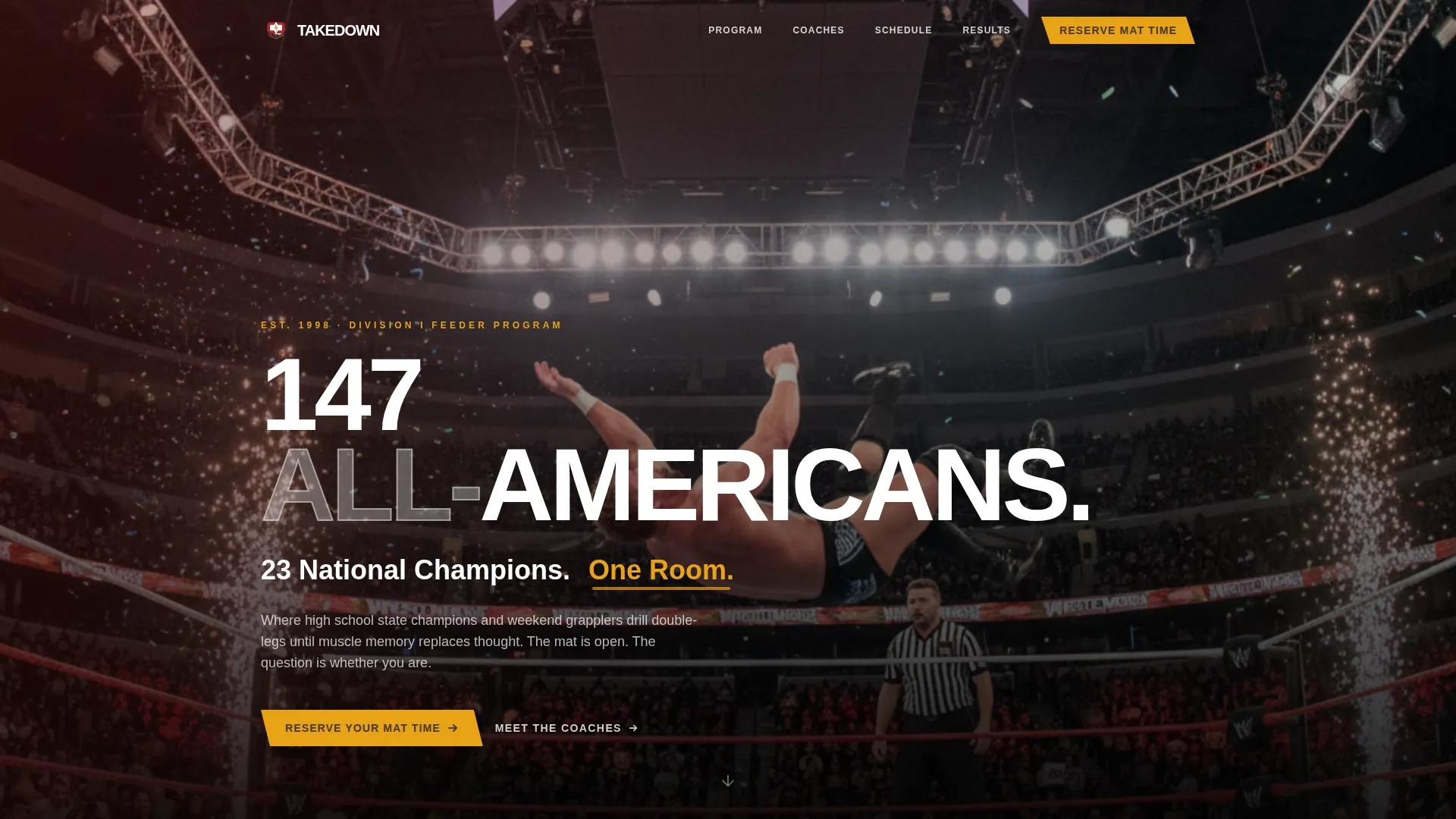 Powerful Combat Athletics Landing Page Template