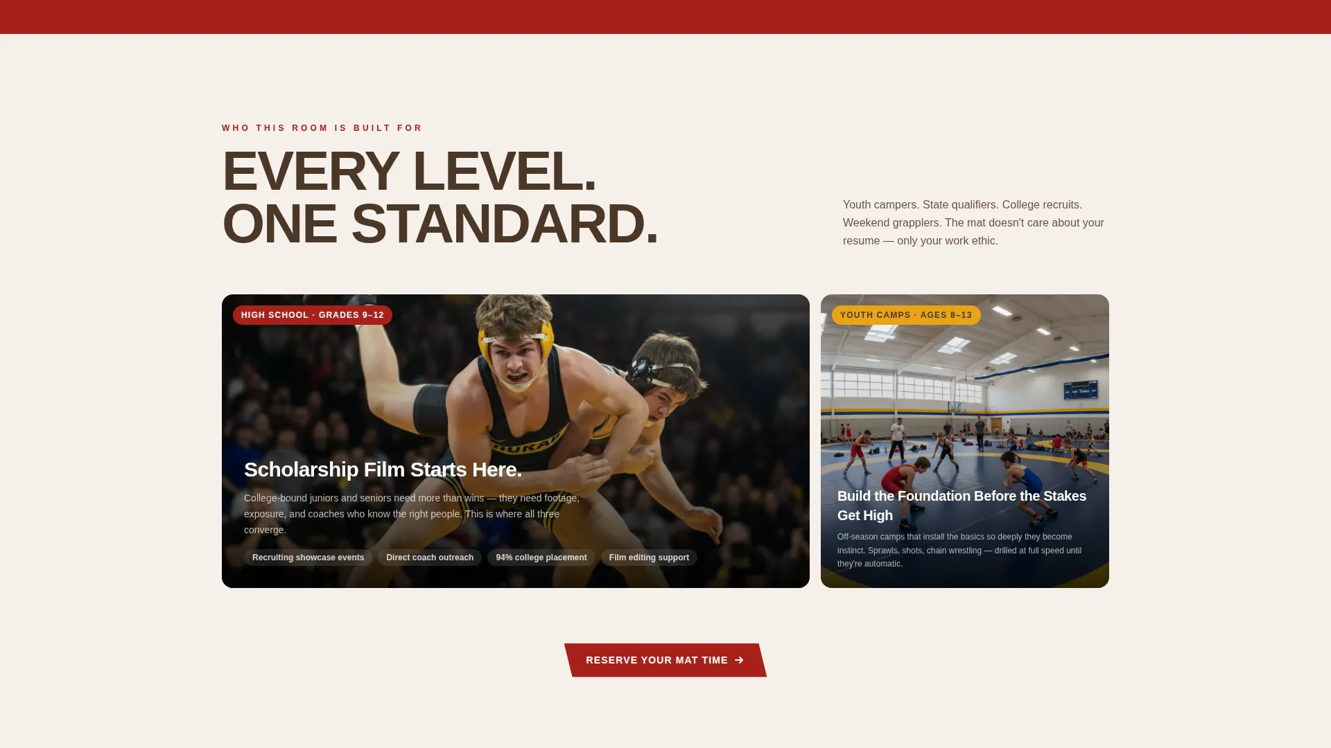 Powerful Combat Athletics Landing Page Template
