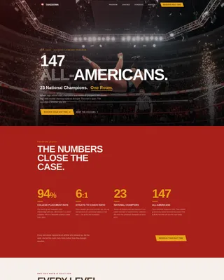 Powerful Combat Athletics Landing Page Template