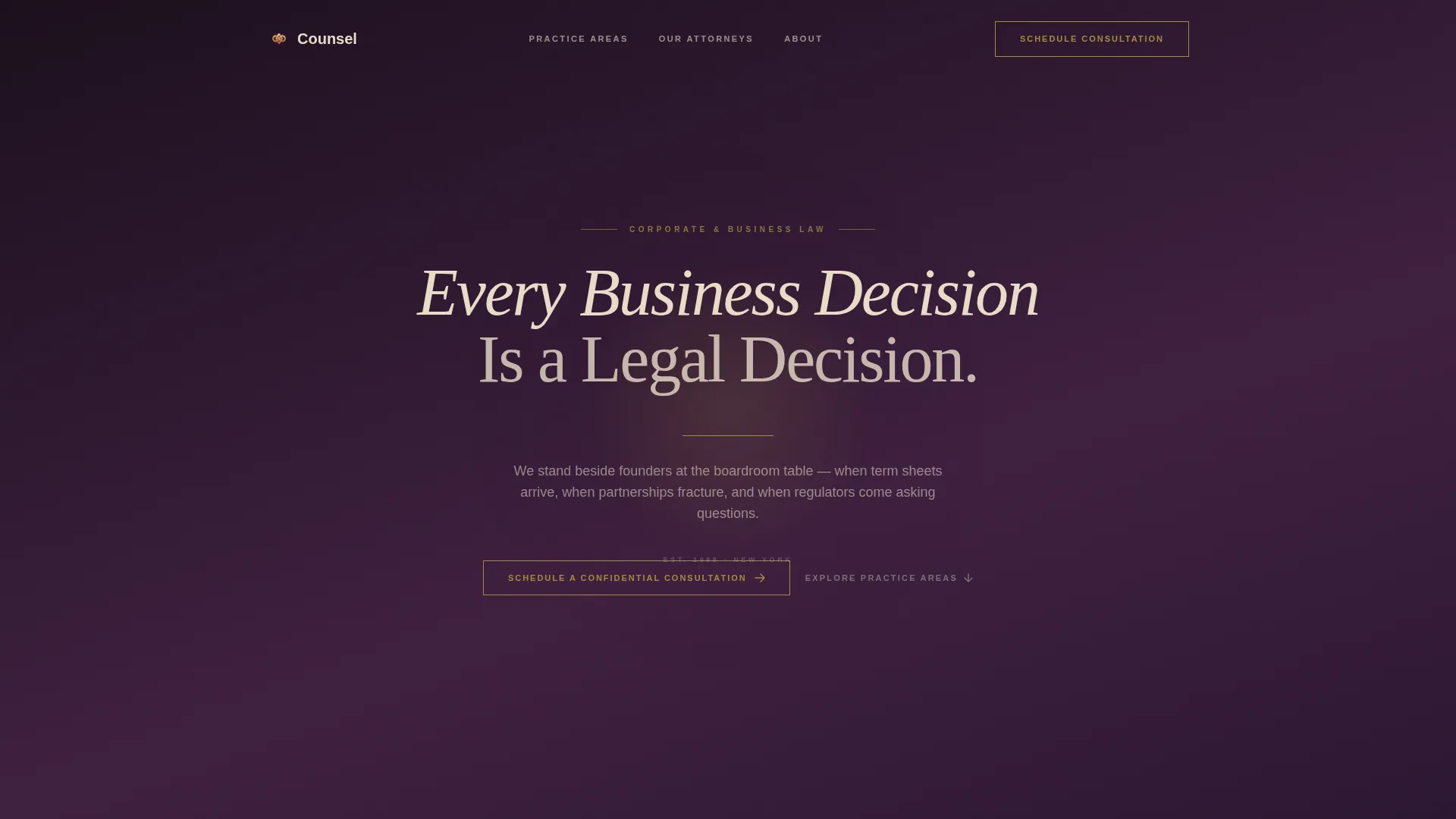 Specialist Law Firm & Attorney Appointment Booking Website Template