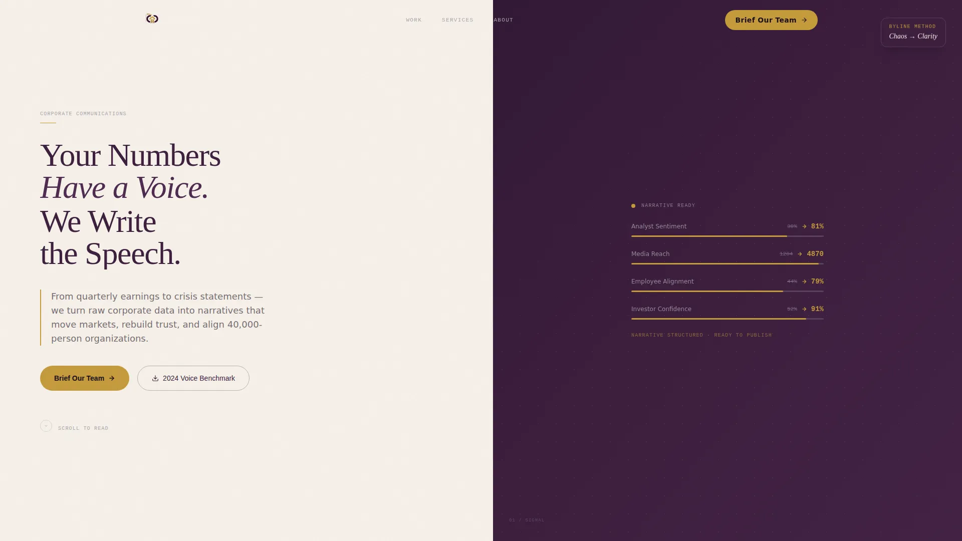 Corporate Communications Agency Landing Page Template