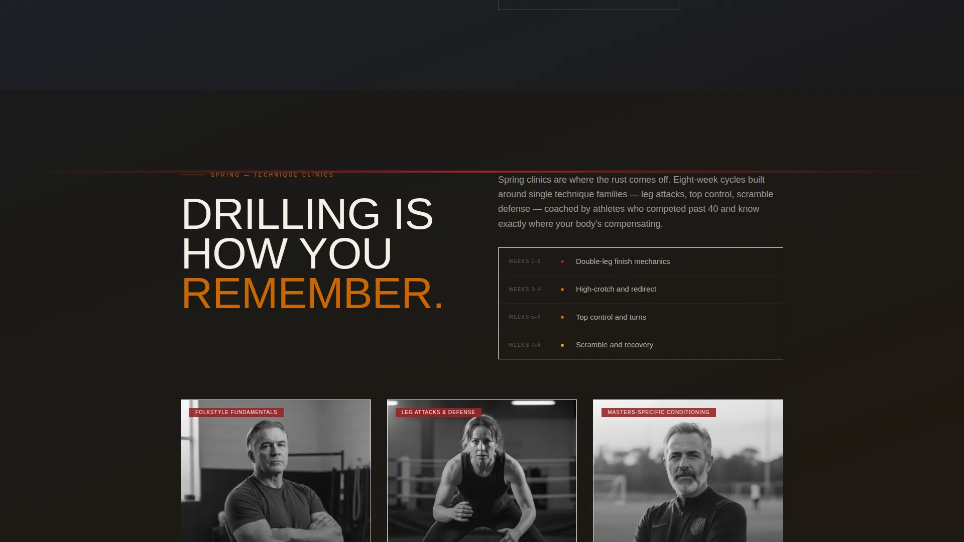 Wrestling Landing Page Template for Masters Programs