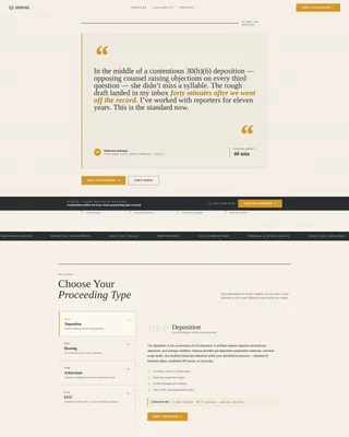 Court Reporter Booking Landing Page Template
