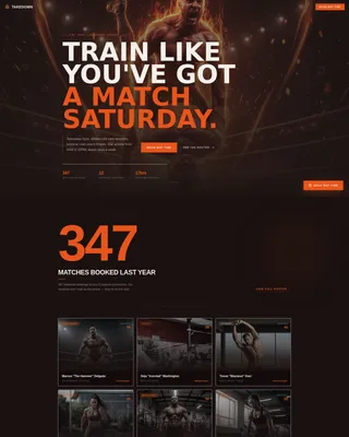 Wrestling Gym Landing Page Template