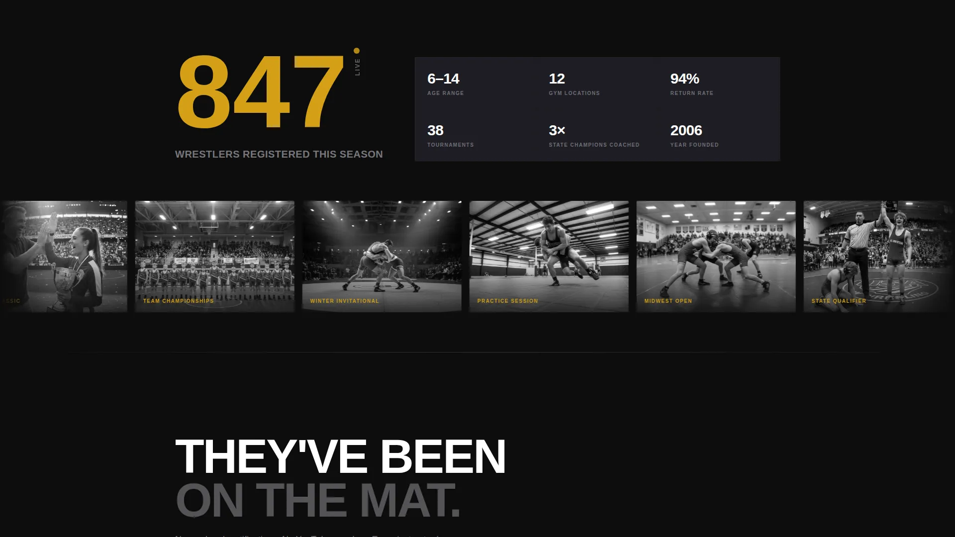 Youth Wrestling League Landing Page Template