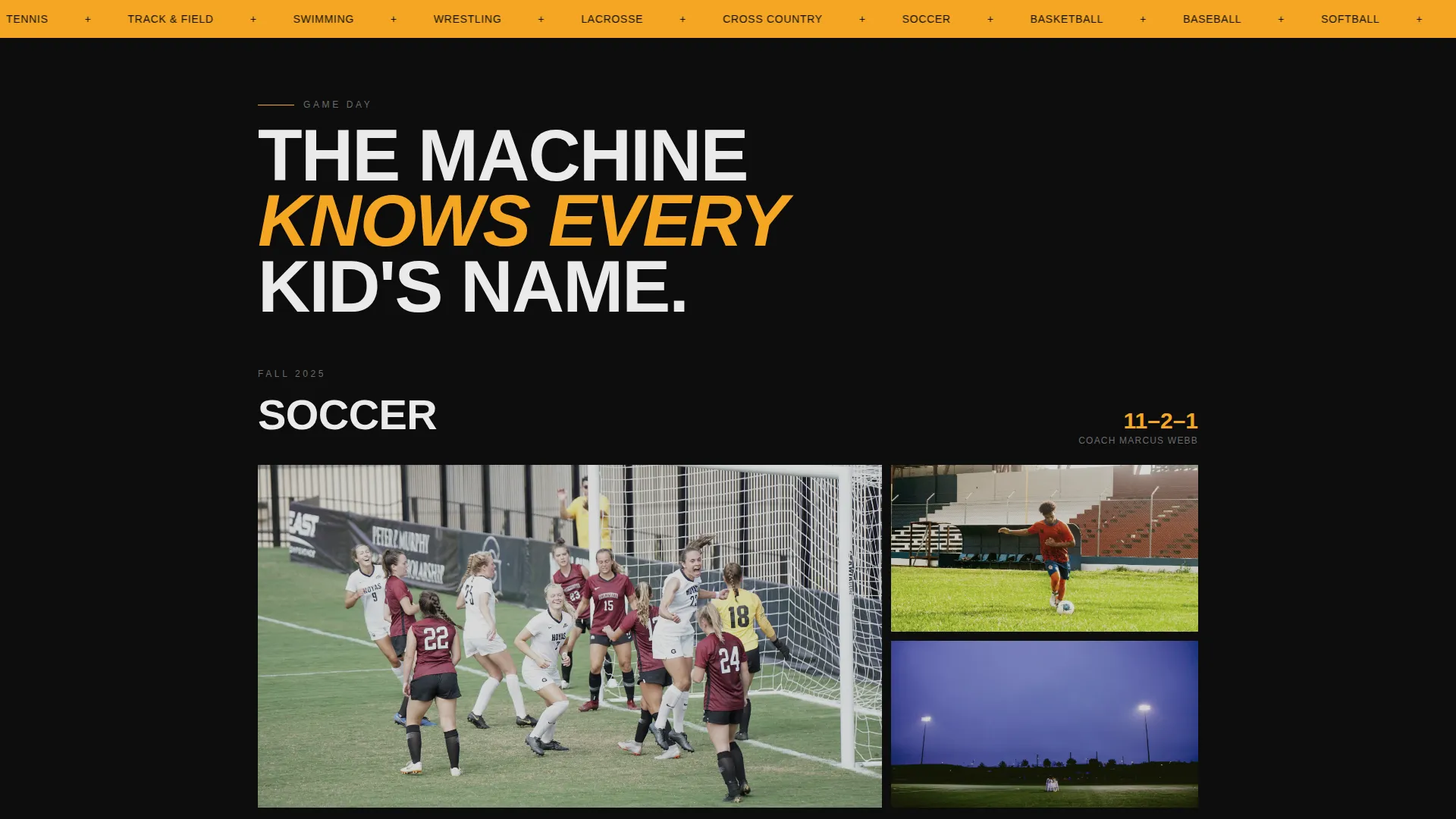 Youth Sports Association Landing Page Template
