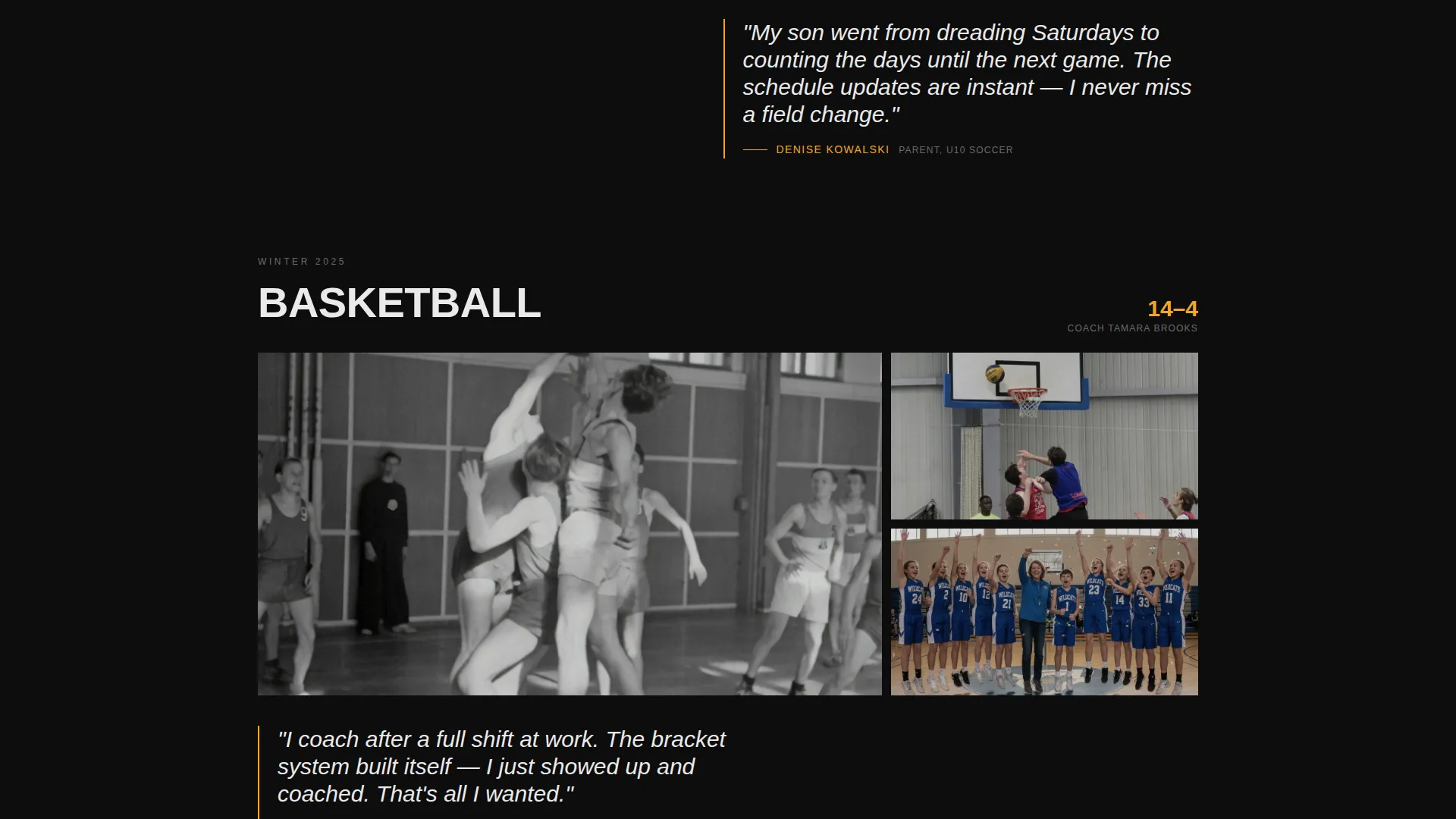 Youth Sports Association Landing Page Template
