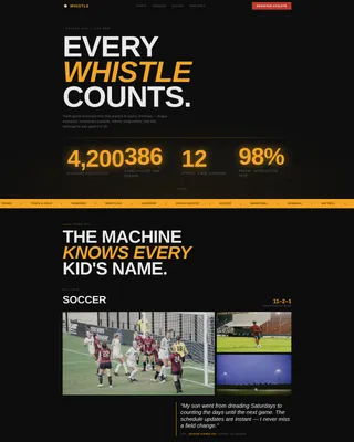 Youth Sports Association Landing Page Template