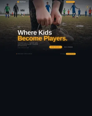 Youth Sports Club Landing Page Template