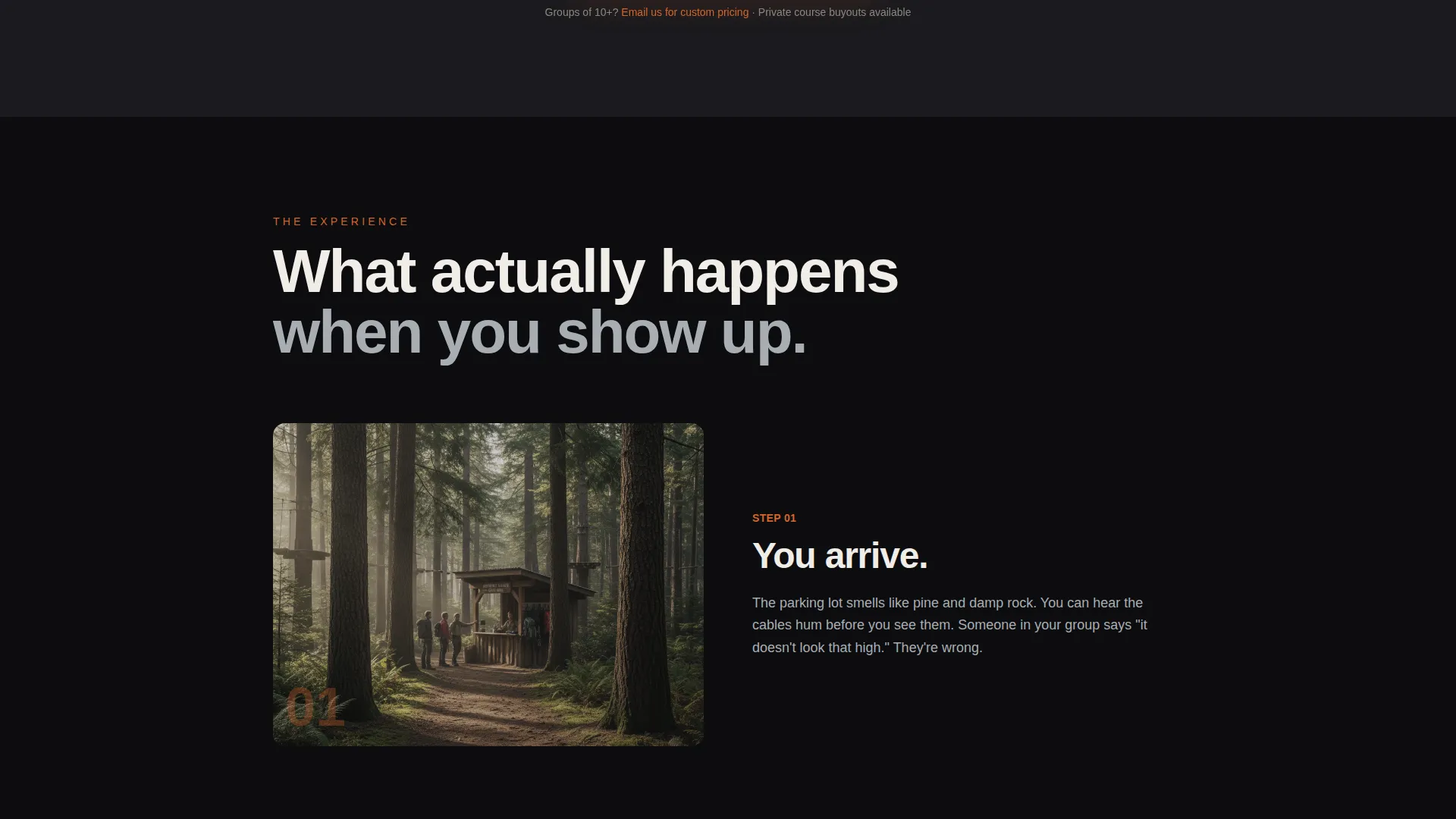 Zip Line Adventure Course Landing Page Template