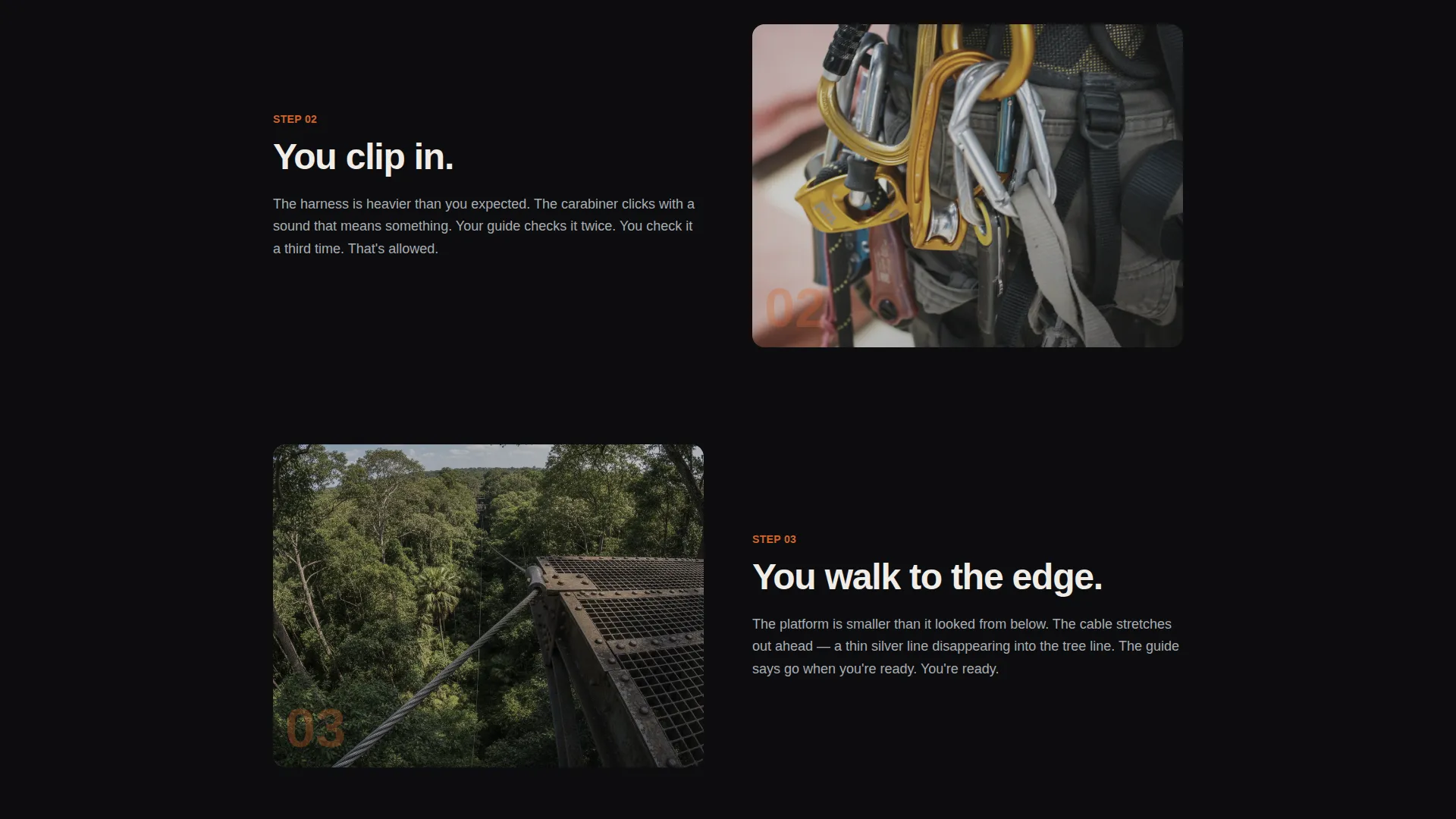 Zip Line Adventure Course Landing Page Template