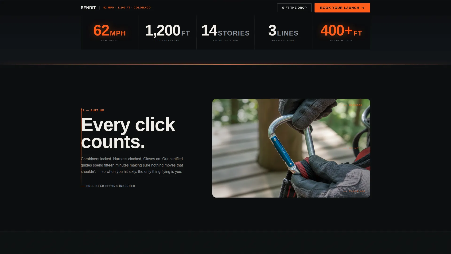Zip Line Course Landing Page Template