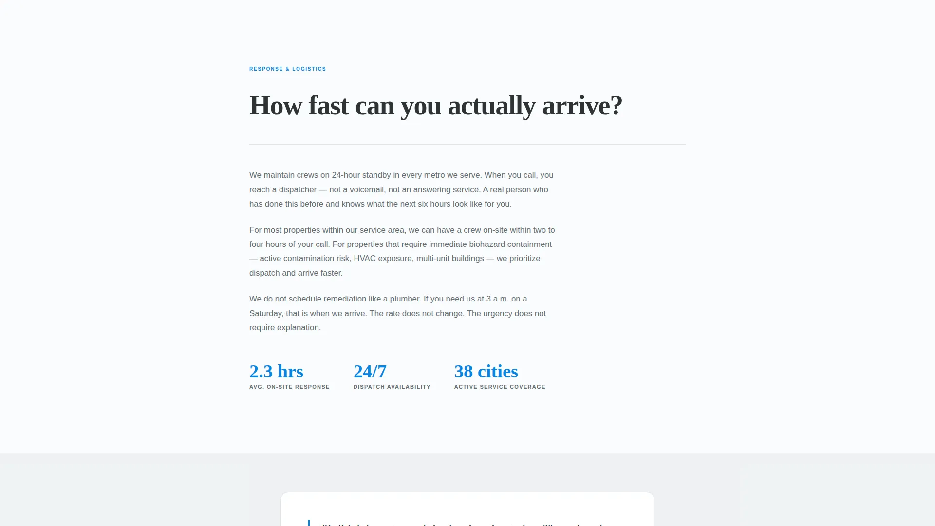 Specialty Cleaning FAQ & Common Questions Website Template