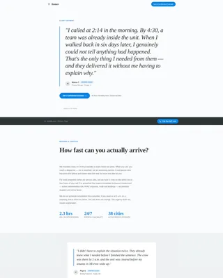 Specialty Cleaning FAQ & Common Questions Website Template