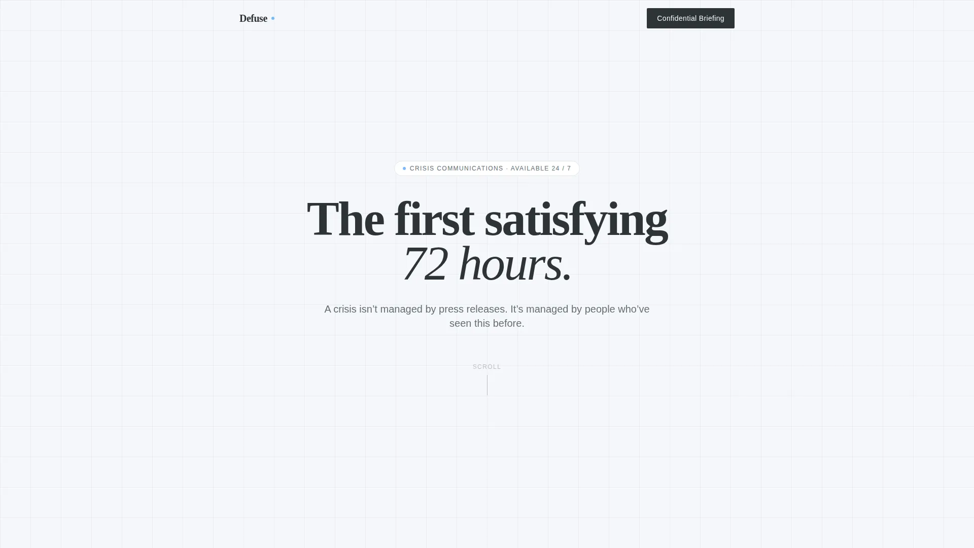 Crisis Communications Consultancy Landing Page Template