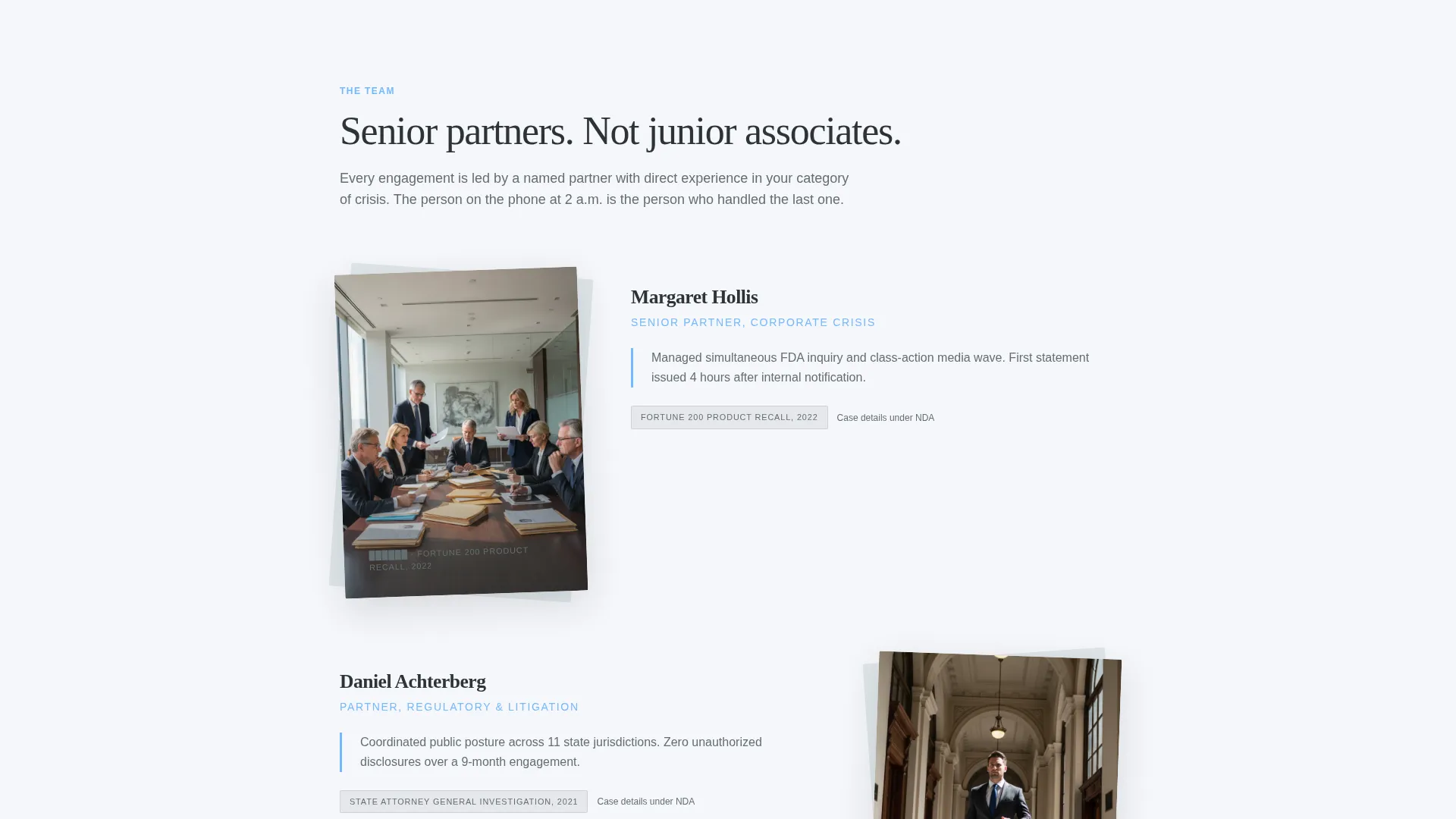 Crisis Communications Consultancy Landing Page Template