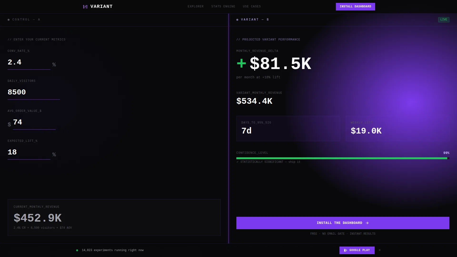 Data & Analytics Cost Calculator Website Template