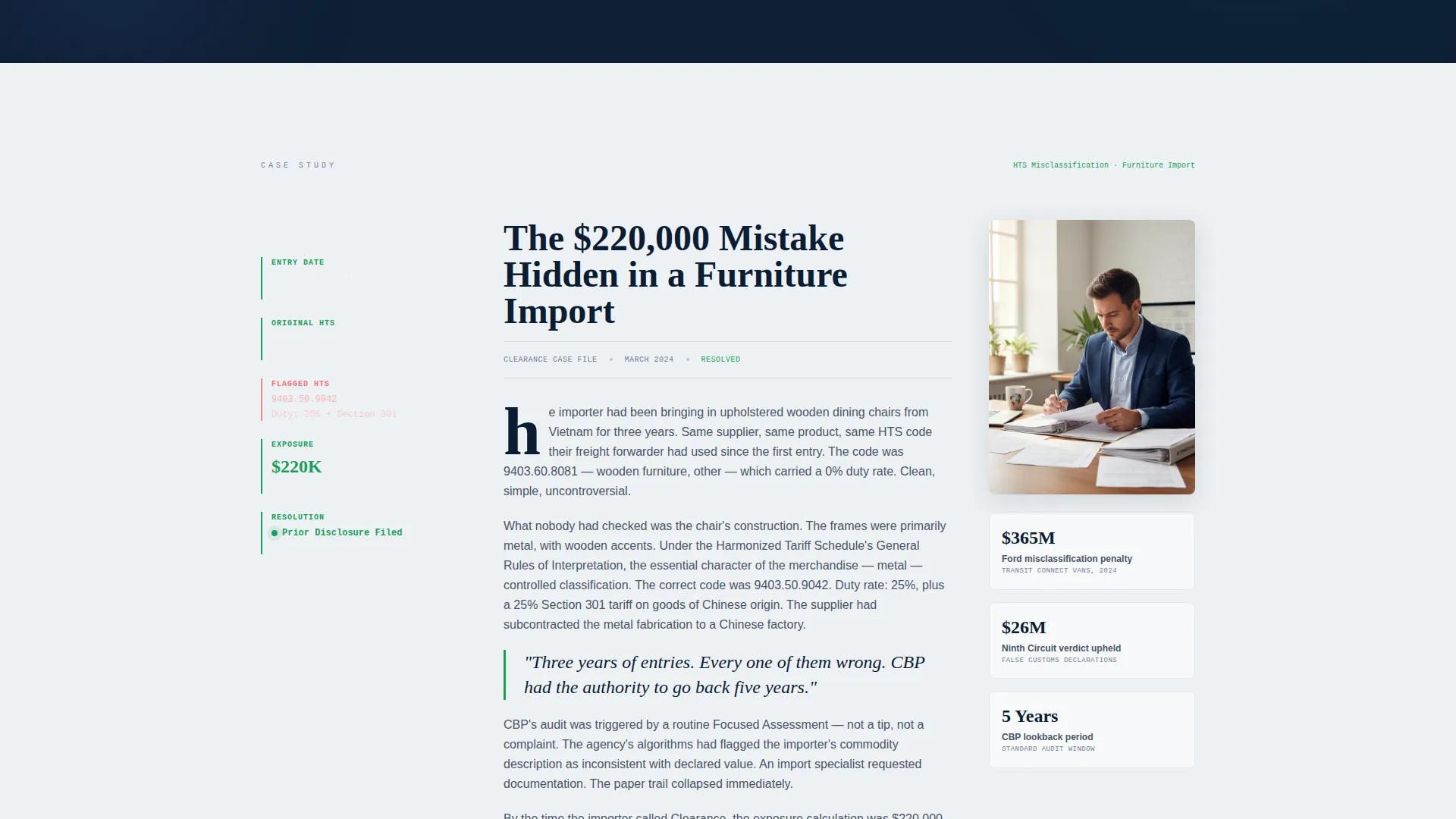 Expert Customs Broker Landing Page Template