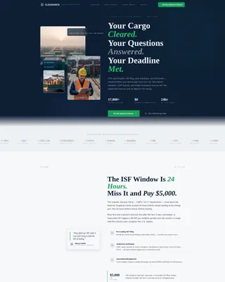 Expert Customs Broker Landing Page Template