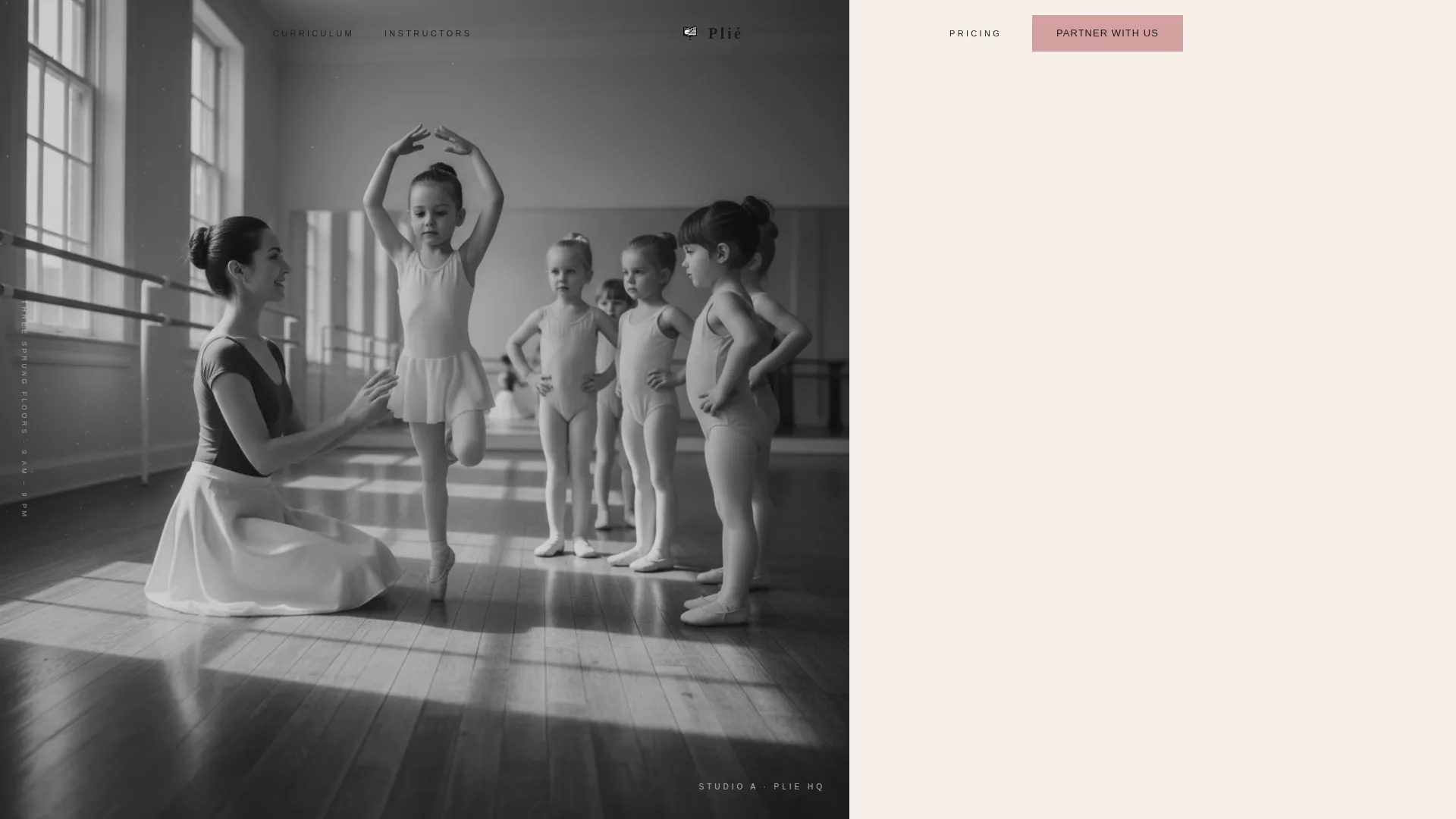 Dance School Partnership Landing Page Template