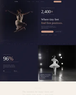 Dance School Marketing Booking Website Template