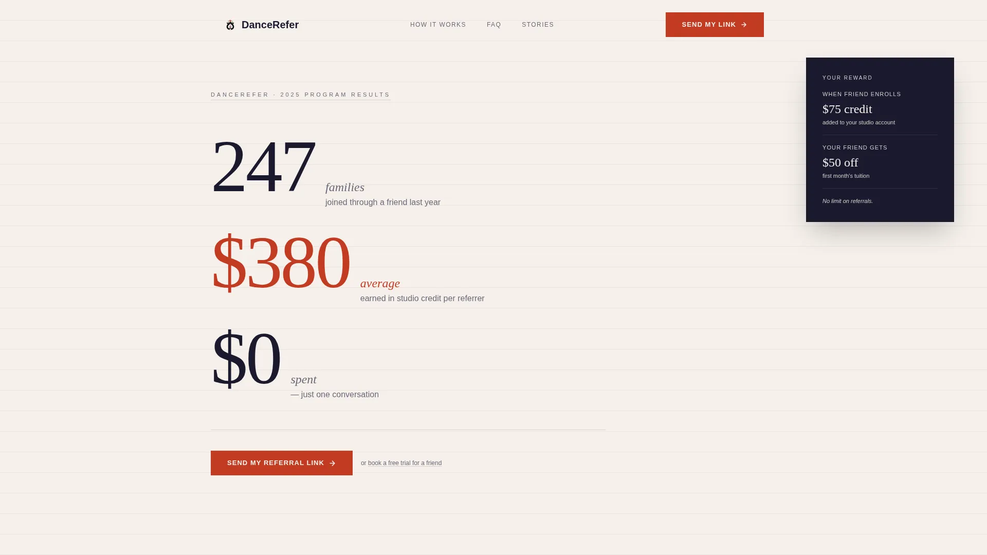 Trusted Danceschool Landing Page Template