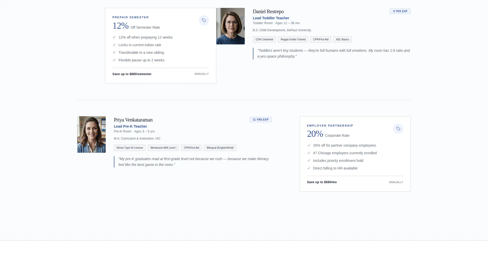 Compassionate Infant Daycare Landing Page Template