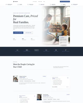 Compassionate Infant Daycare Landing Page Template