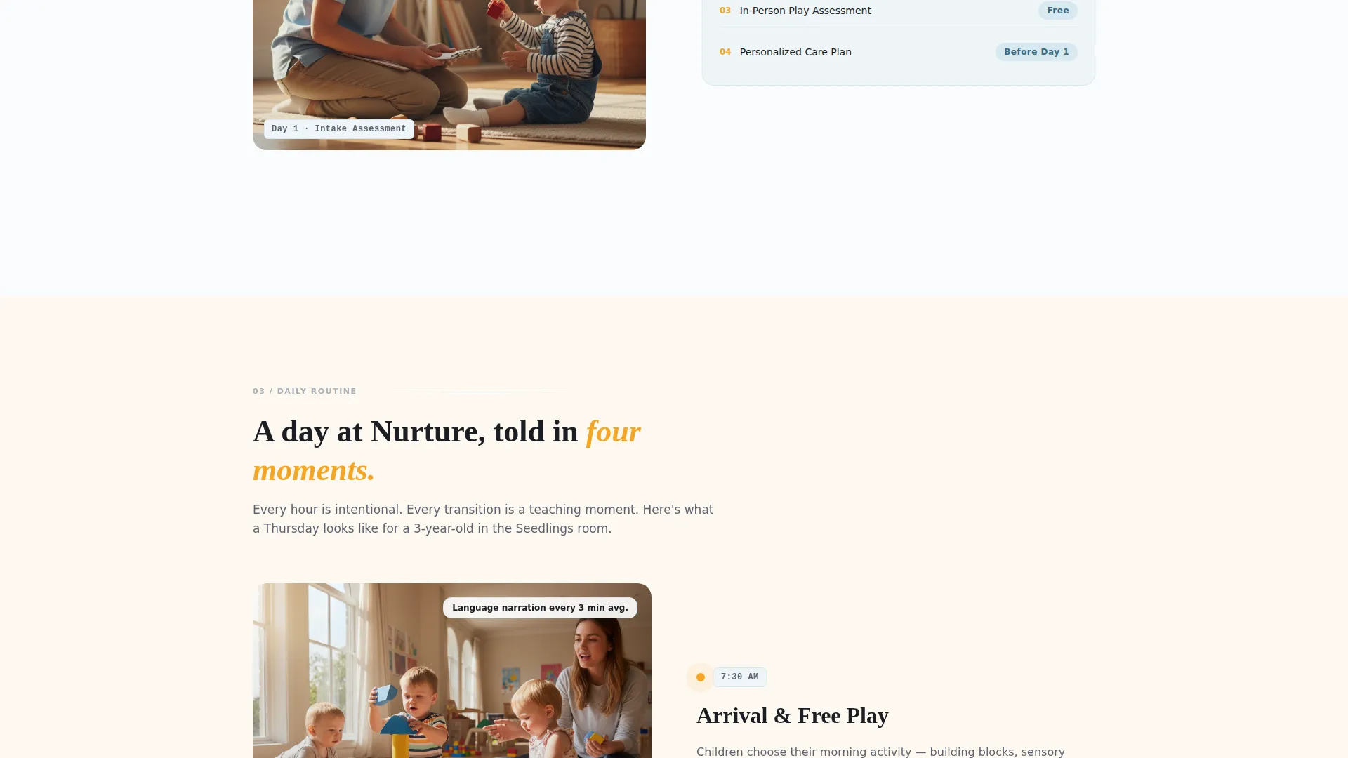 Reliable Child Care Services Landing Page Template