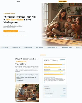 Reliable Child Care Services Landing Page Template