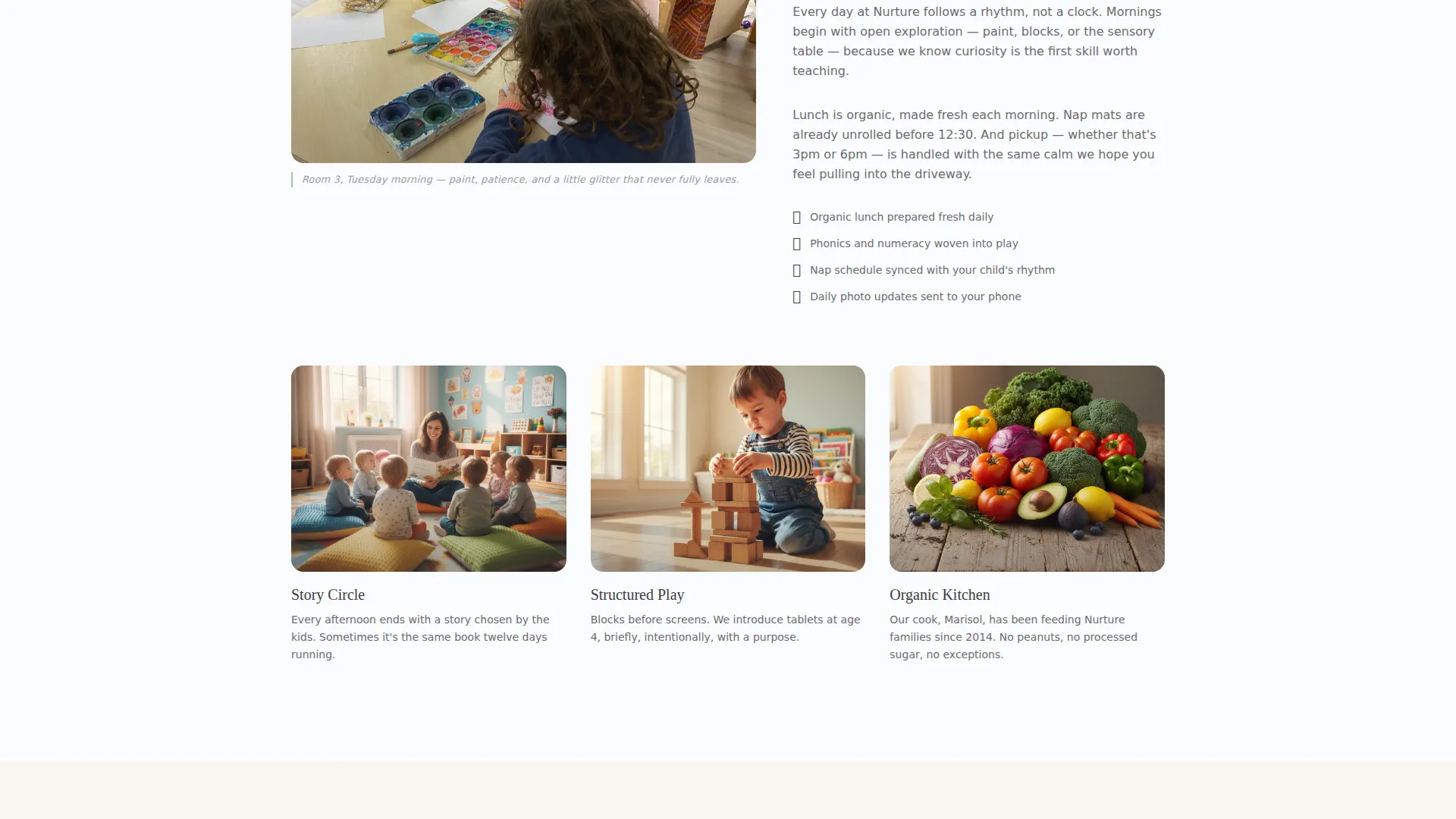 Nurturing Preschool Daycare Landing Page Template