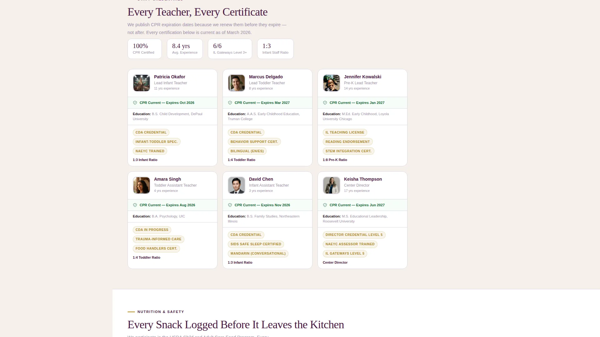 Trusted Daycare Center Landing Page Template