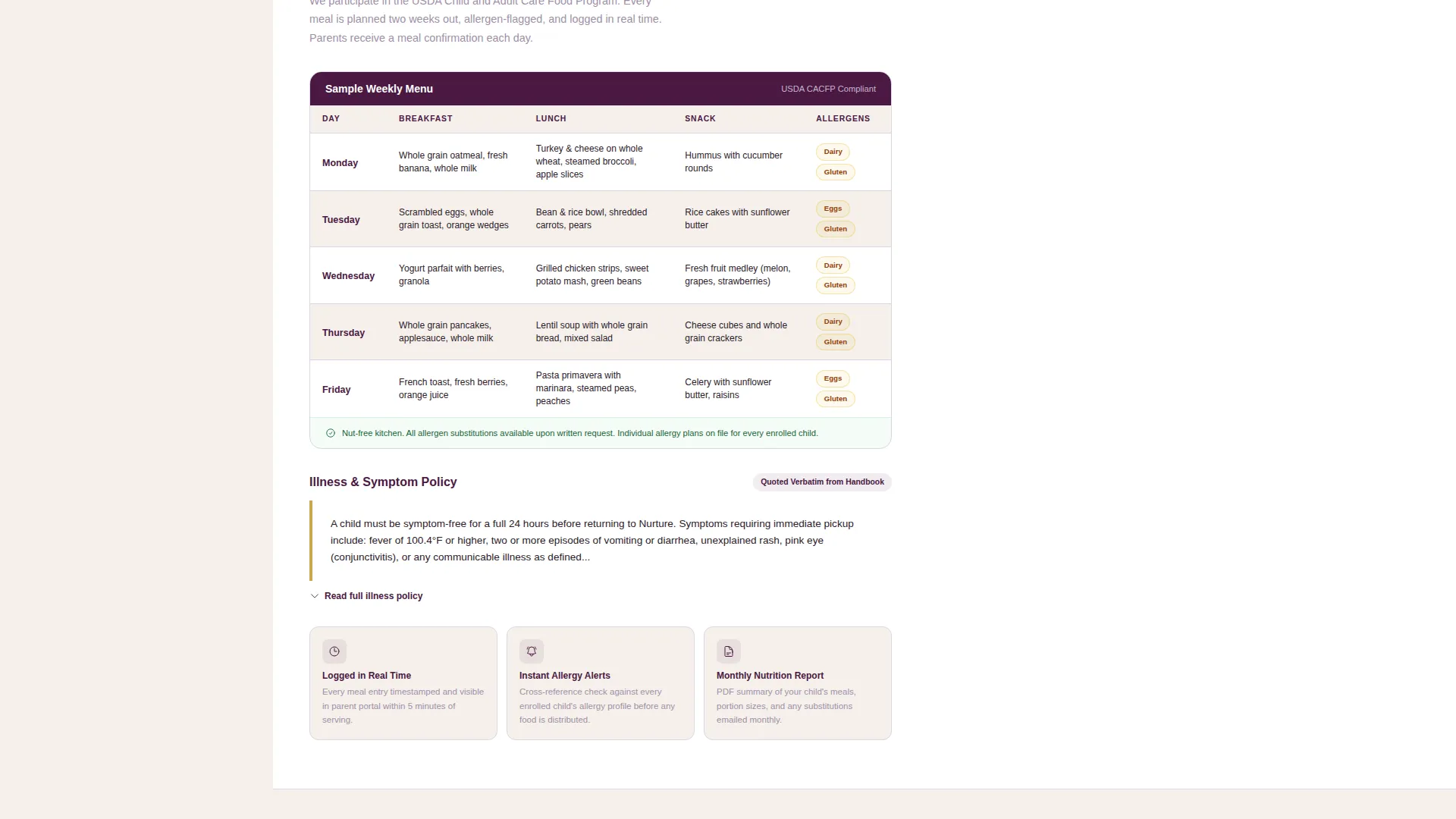 Trusted Daycare Center Landing Page Template
