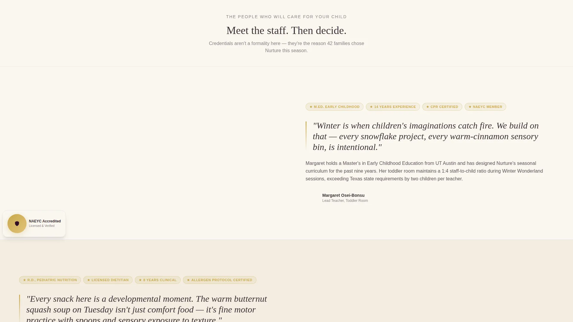 Expert Early Childhood Care Landing Page Template