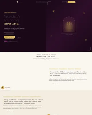 Expert Early Childhood Care Landing Page Template