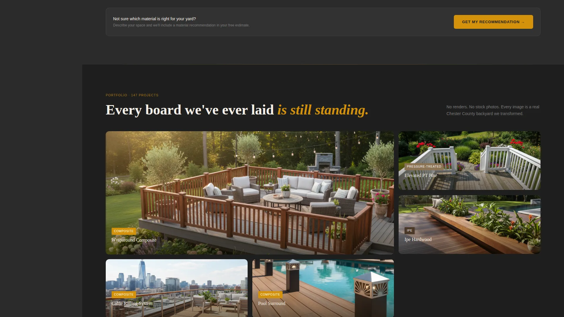 Authoritative Deck Builder Landing Page Template