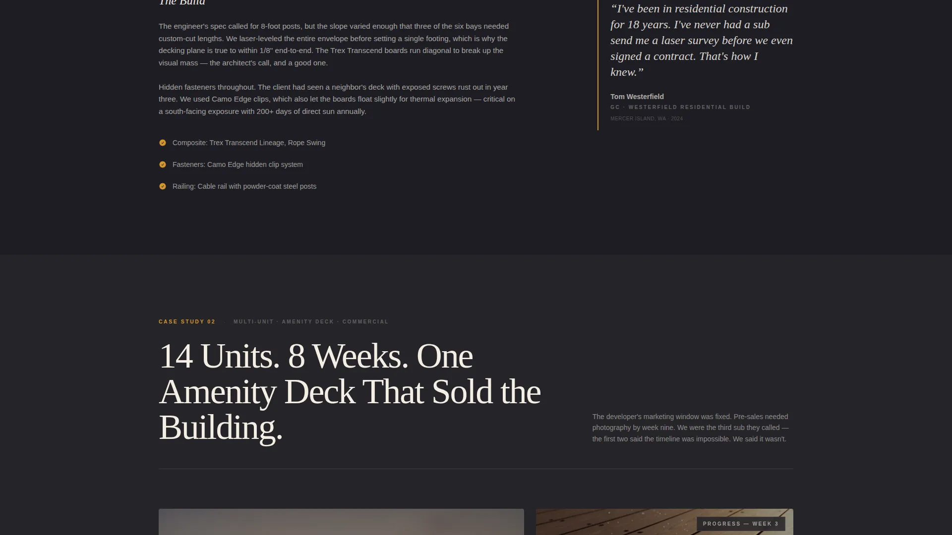 Deck Builder B2B Landing Page Template