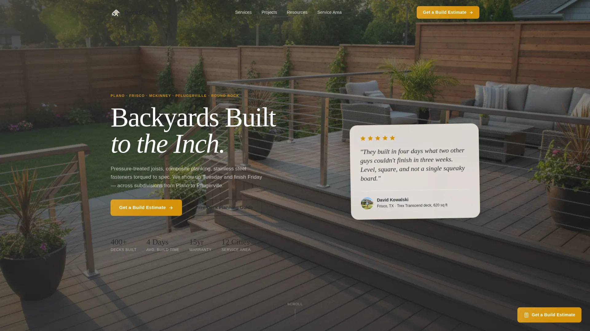 Trusted Builder Landing Page Template