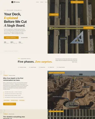 Transparent Deckbuilder Landing Page Template