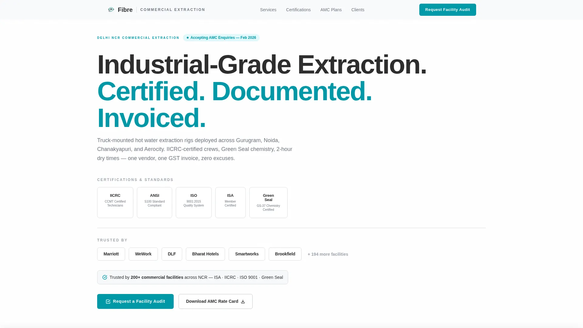 Commercial Carpet Cleaning Landing Page Template