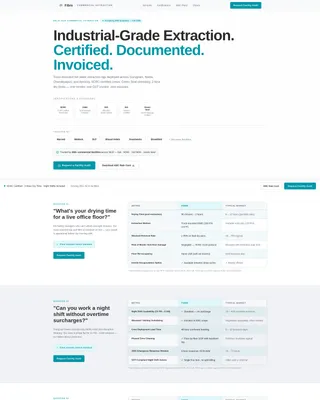 Commercial Carpet Cleaning Landing Page Template