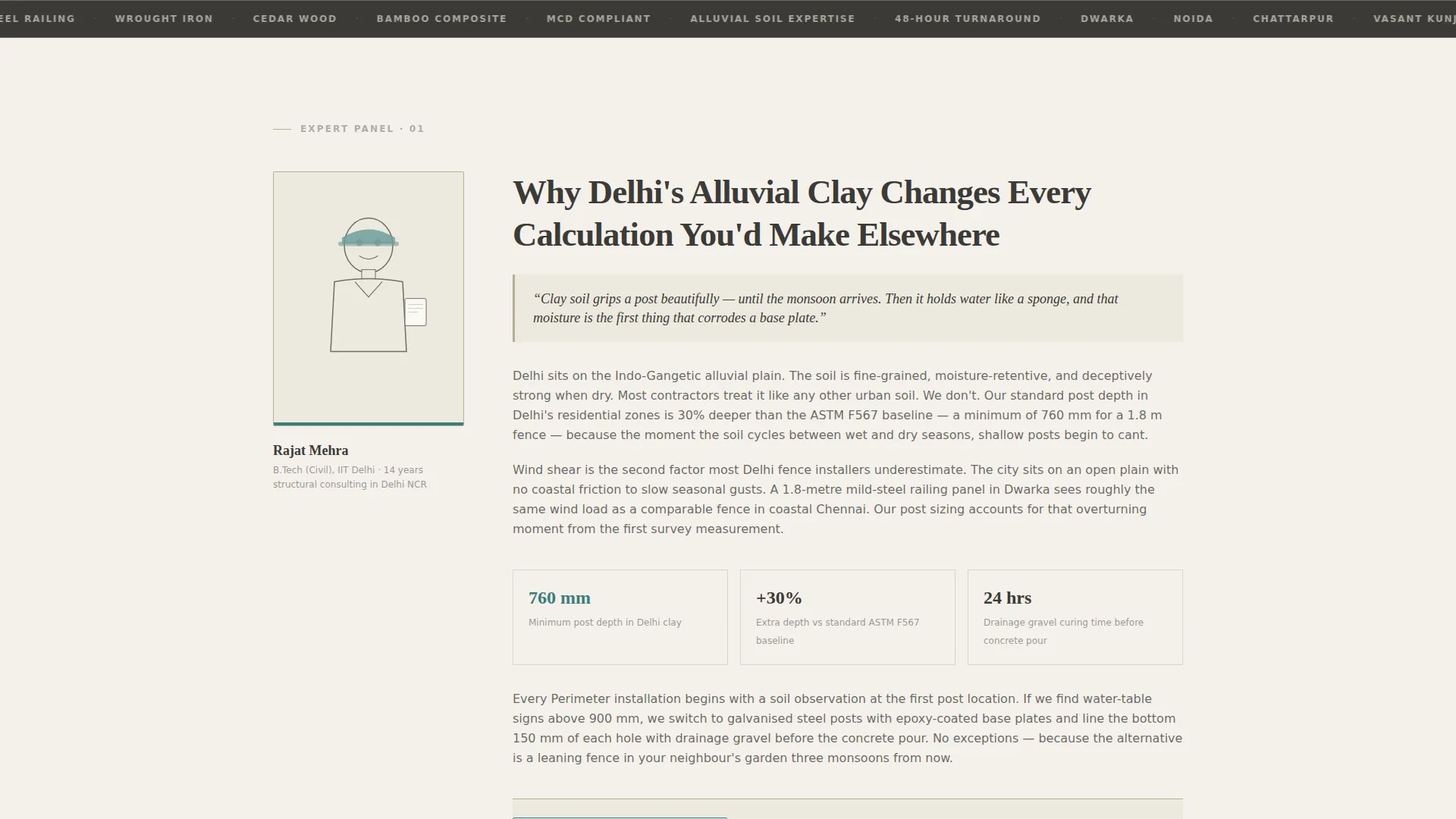 Delhi Fence Installation Editorial Landing Page